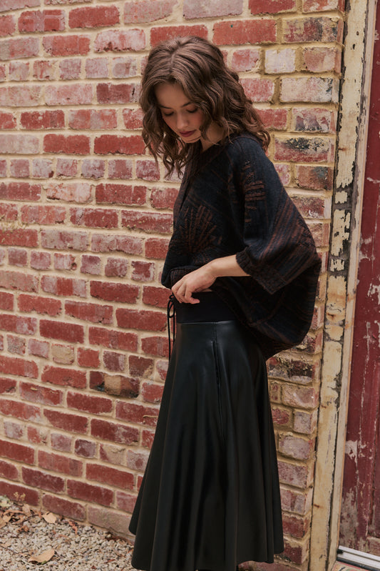 NADIA VEST - CHOC/BLACK