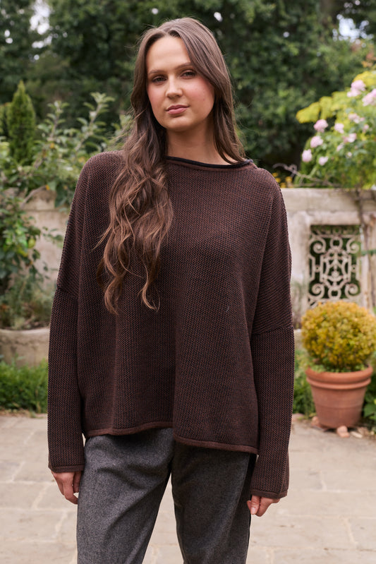 CAMILLA KNIT - CHOC/CHARC