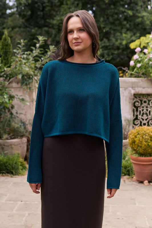 SORAYA KNIT - TEAL/ CHARC