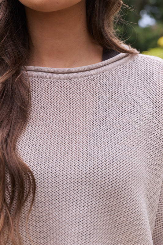 SORAYA KNIT - IVORY/WHEAT