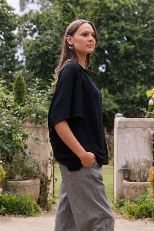 WHITNEY KNIT - BLACK