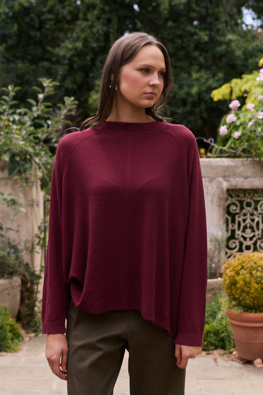 PALOMA KNIT - BERRY/ CHARC