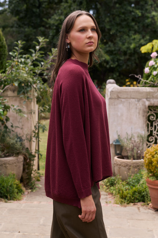 PALOMA KNIT - BERRY/ CHARC