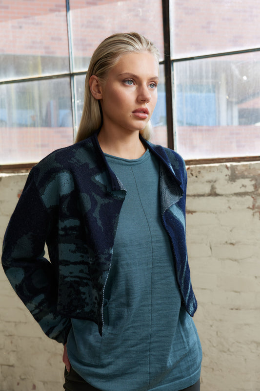 Demi Knit Jacket - Ocean