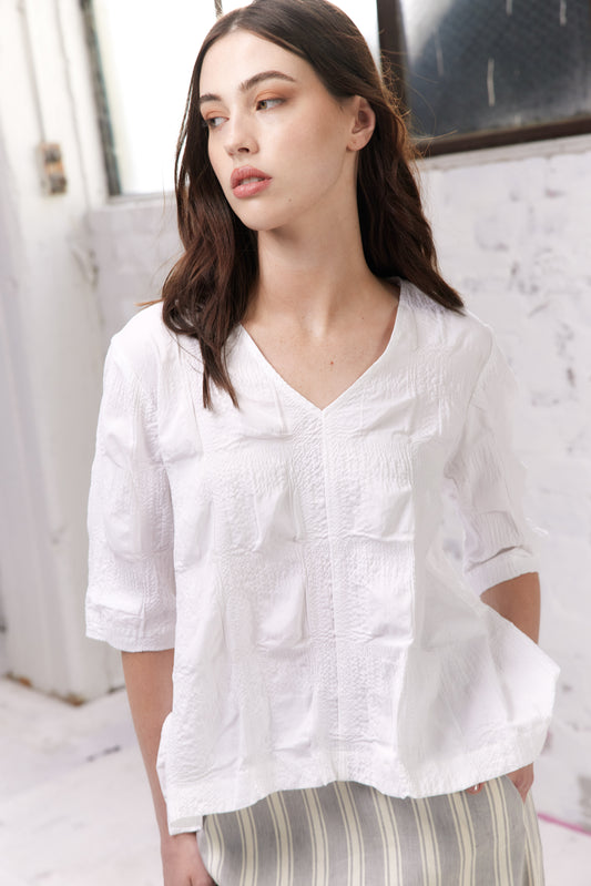 Luna Top - White Seer