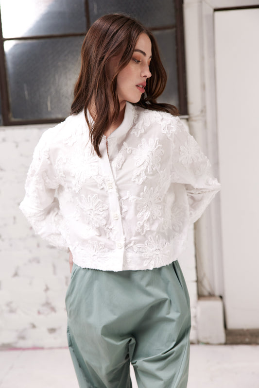 Clementine Top - White Floral