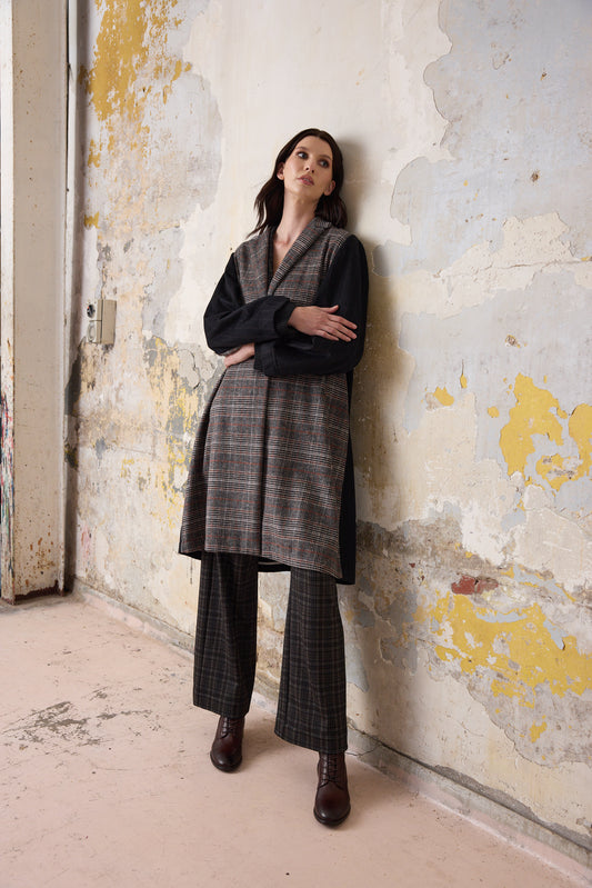 Kama Coat - Choc Check