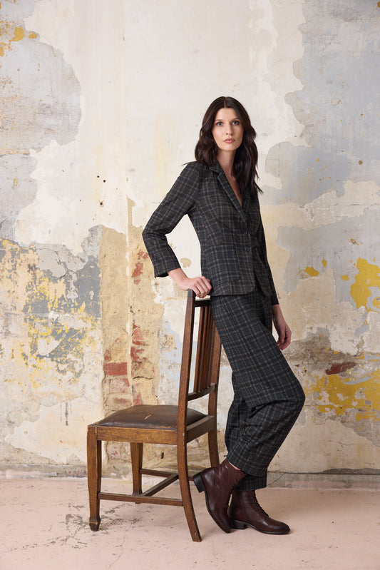 Ainsley Pant - Teal Check