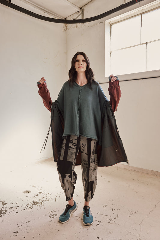 Celine Anorak - Brick/Teal