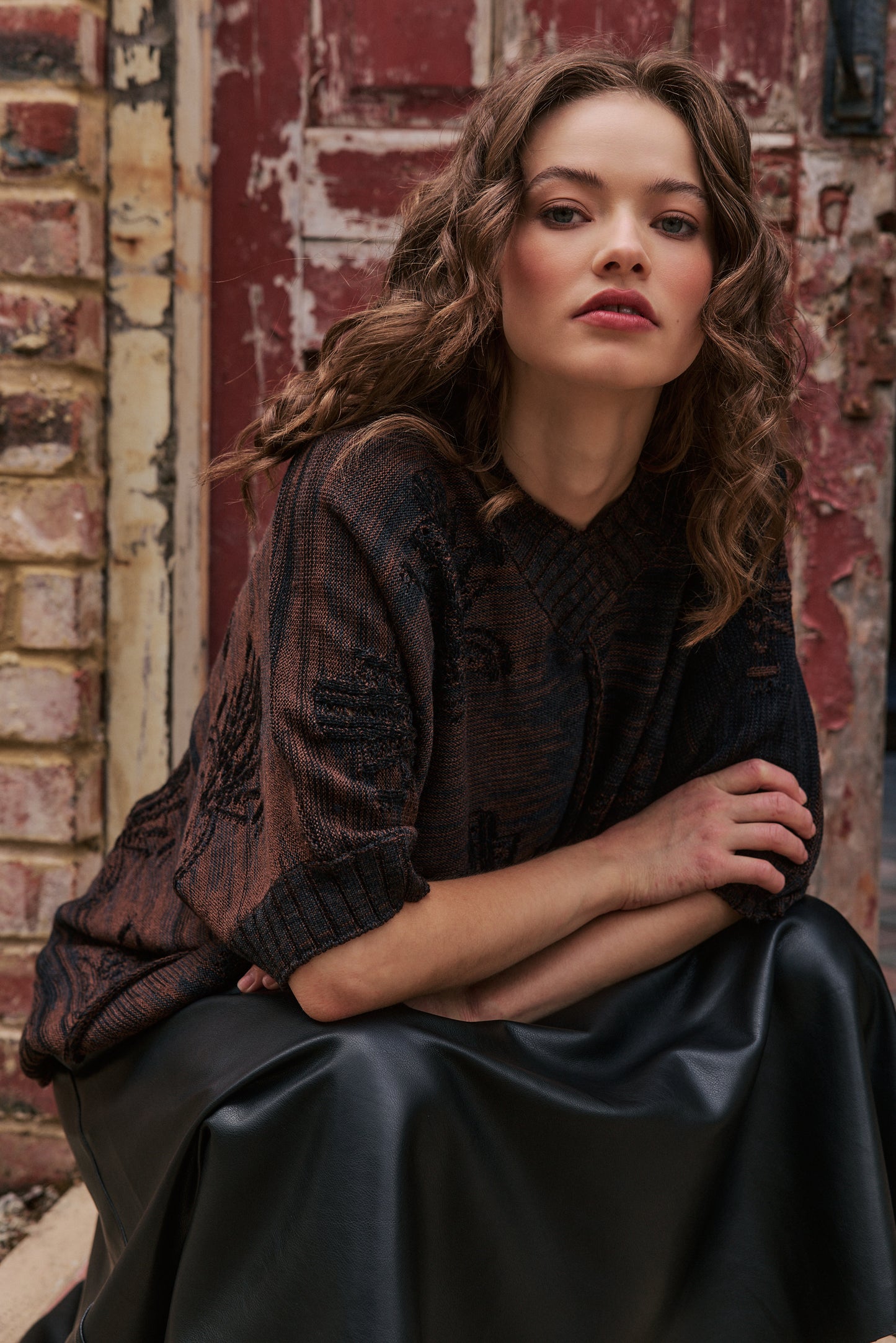 NADIA VEST - CHOC/BLACK