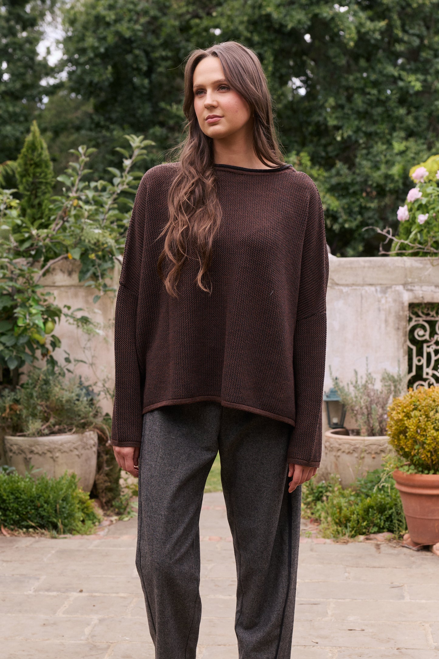 CAMILLA KNIT - CHOC/CHARC