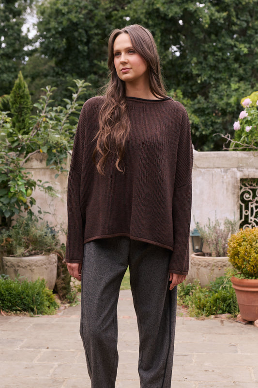 CAMILLA KNIT - CHOC/CHARC