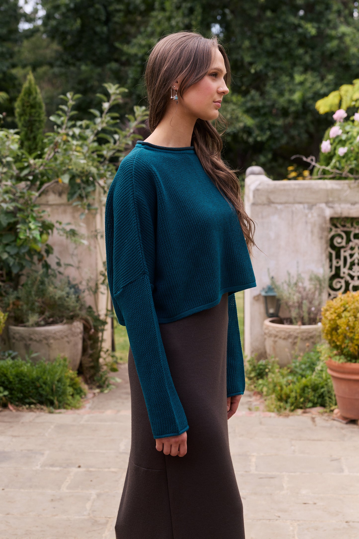 SORAYA KNIT - TEAL/ CHARC