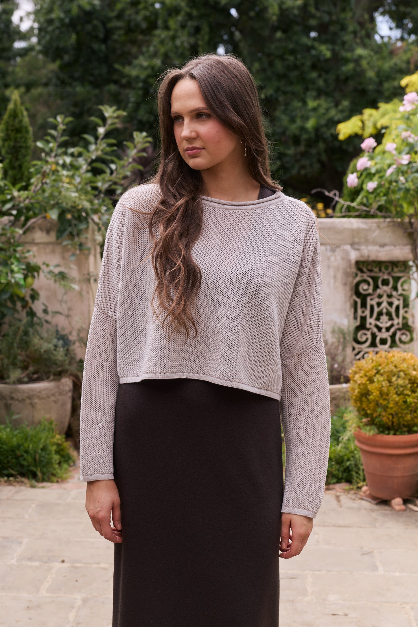SORAYA KNIT - IVORY/WHEAT