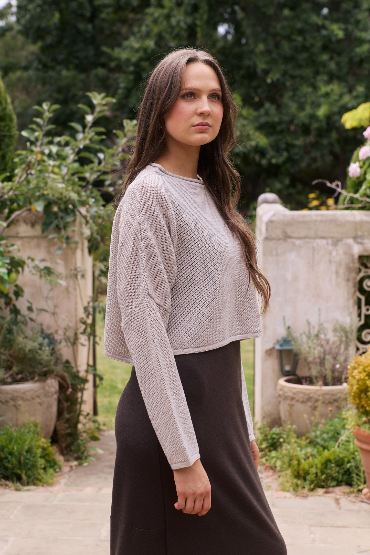 SORAYA KNIT - IVORY/WHEAT