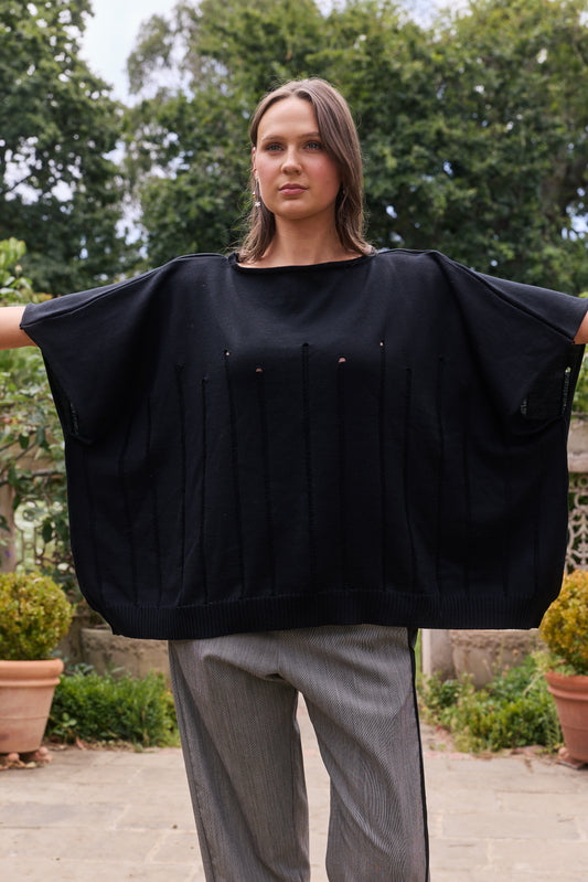 WHITNEY KNIT - BLACK