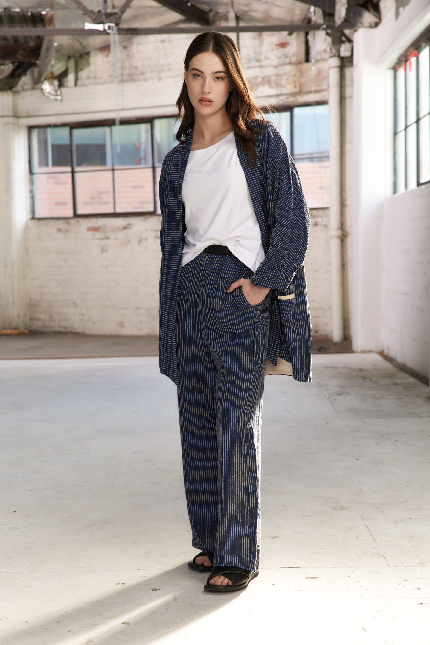 Joni Jacket - Navy Stripe