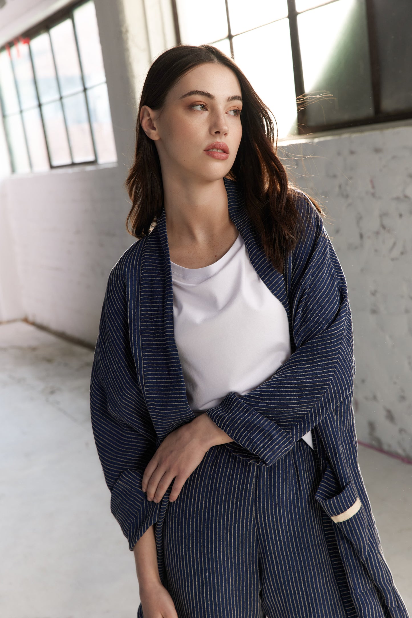 Joni Jacket - Navy Stripe