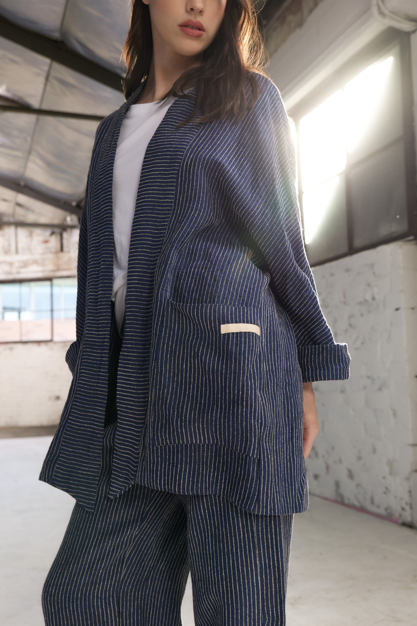 Joni Jacket - Navy Stripe