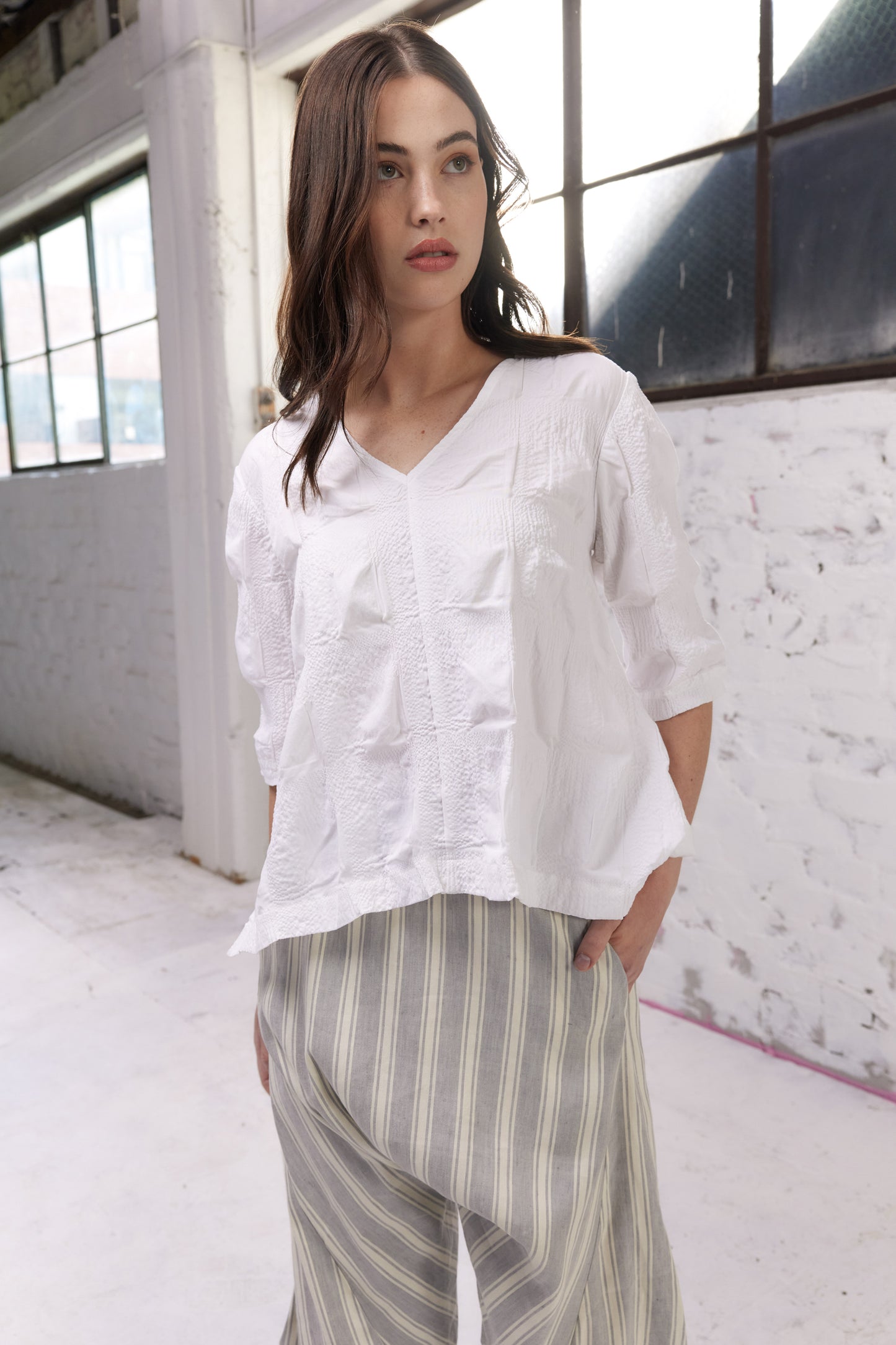 Luna Top - White Seer