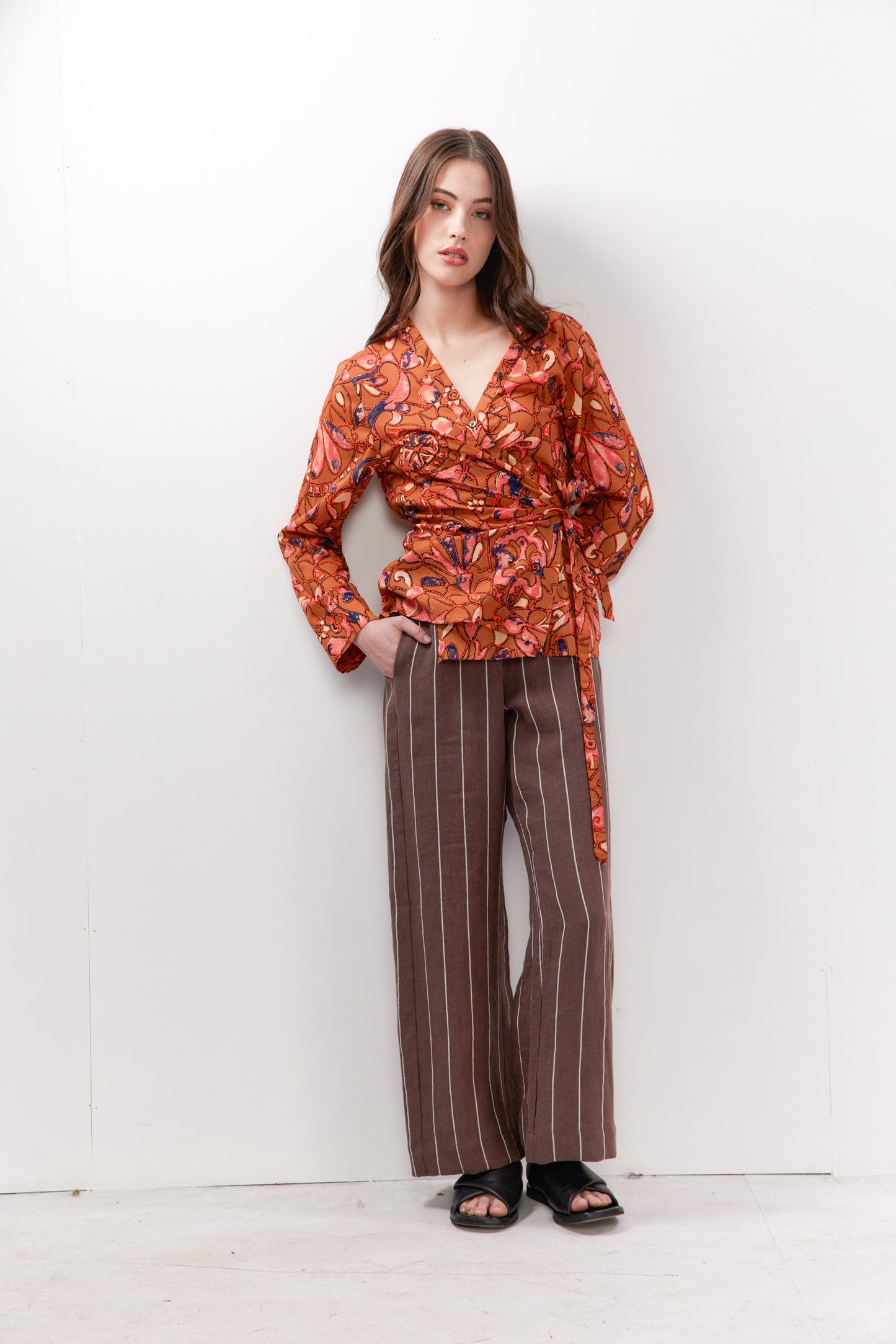 Connor Pants - Mocha Stripe