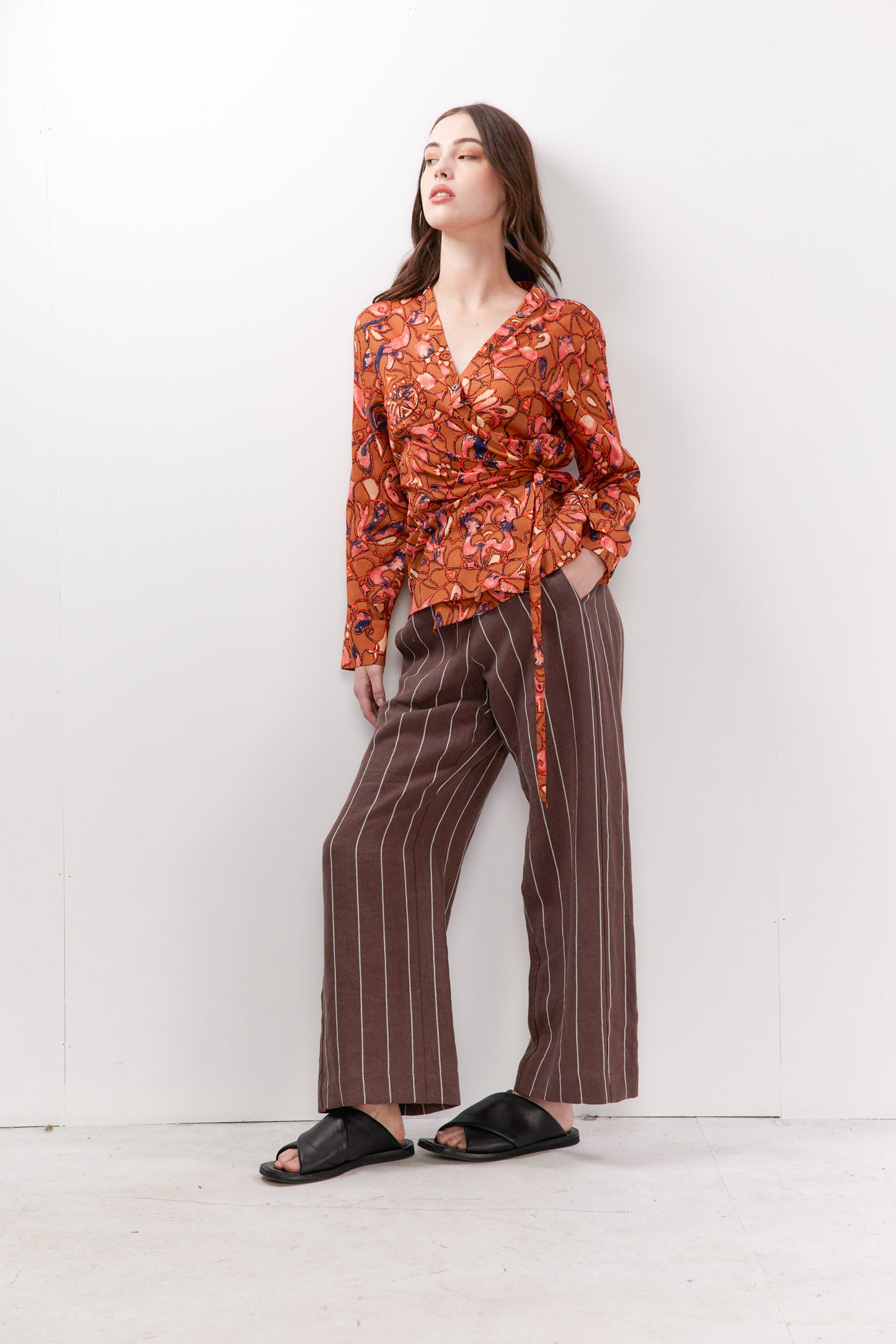 Eadie Top - Orange Floral