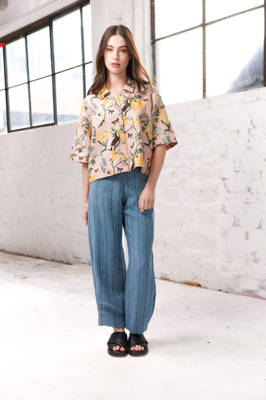 Karina Pants - Teal Stripe