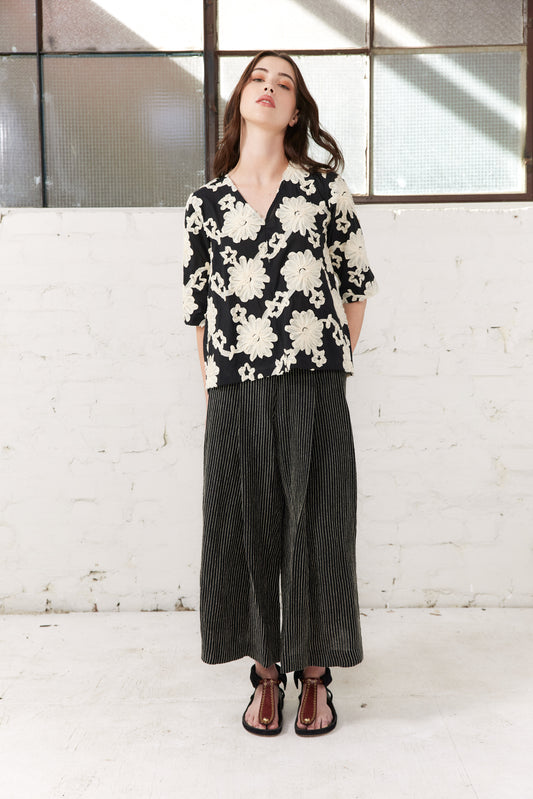 Andrea Pants - Black Stripe