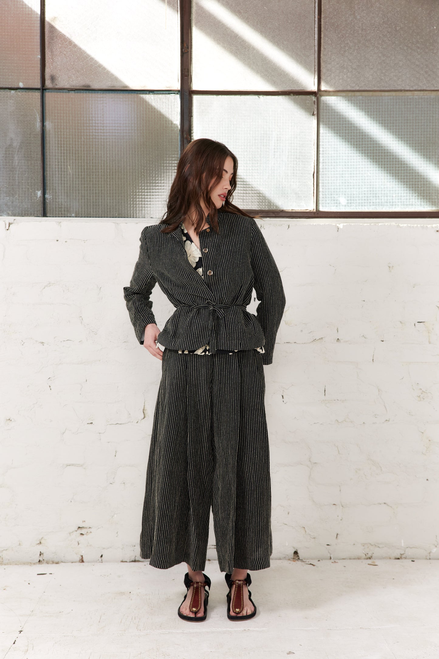 Andrea Pants - Black Stripe