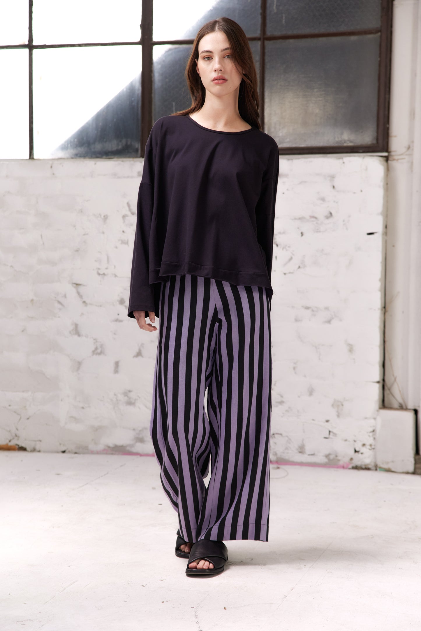 Connor Pants - Lavender Stripe