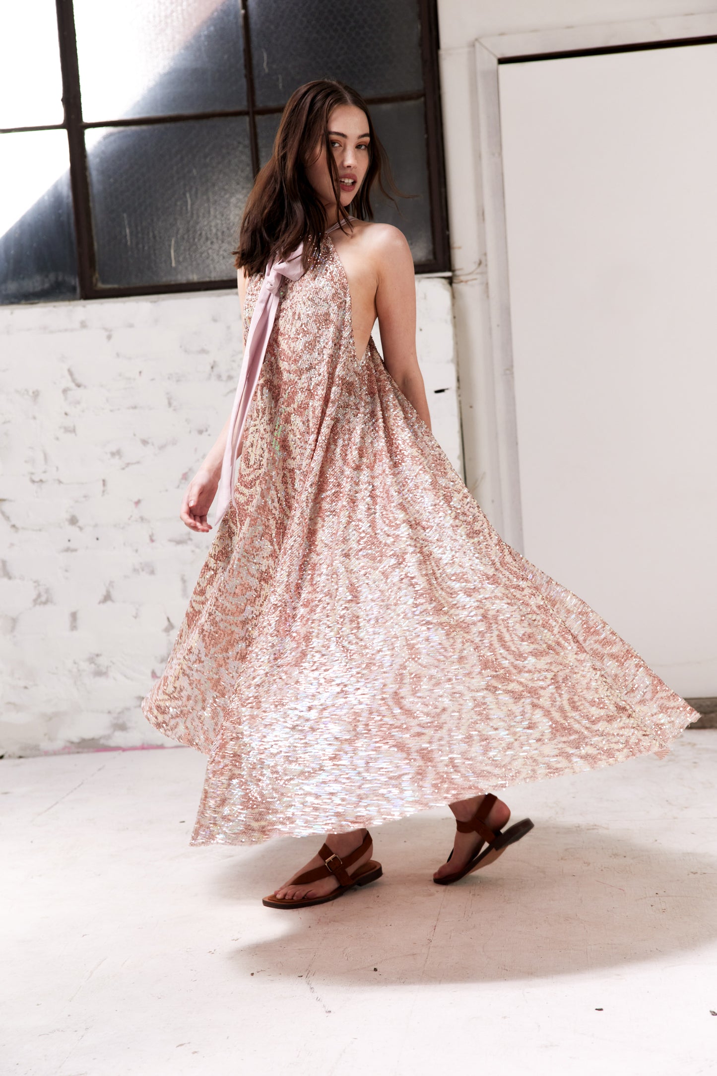 Dallas Dress - Rose Sequin