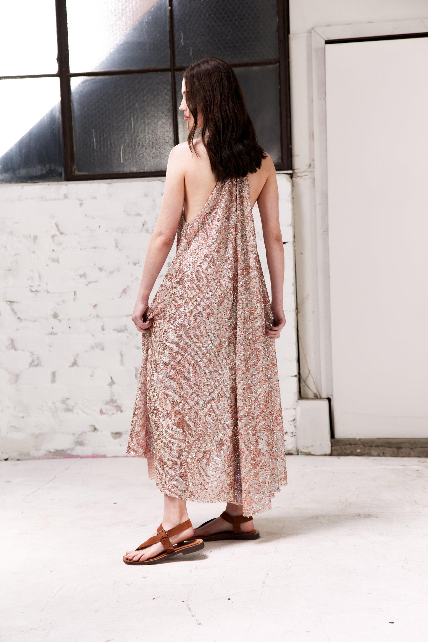 Dallas Dress - Rose Sequin