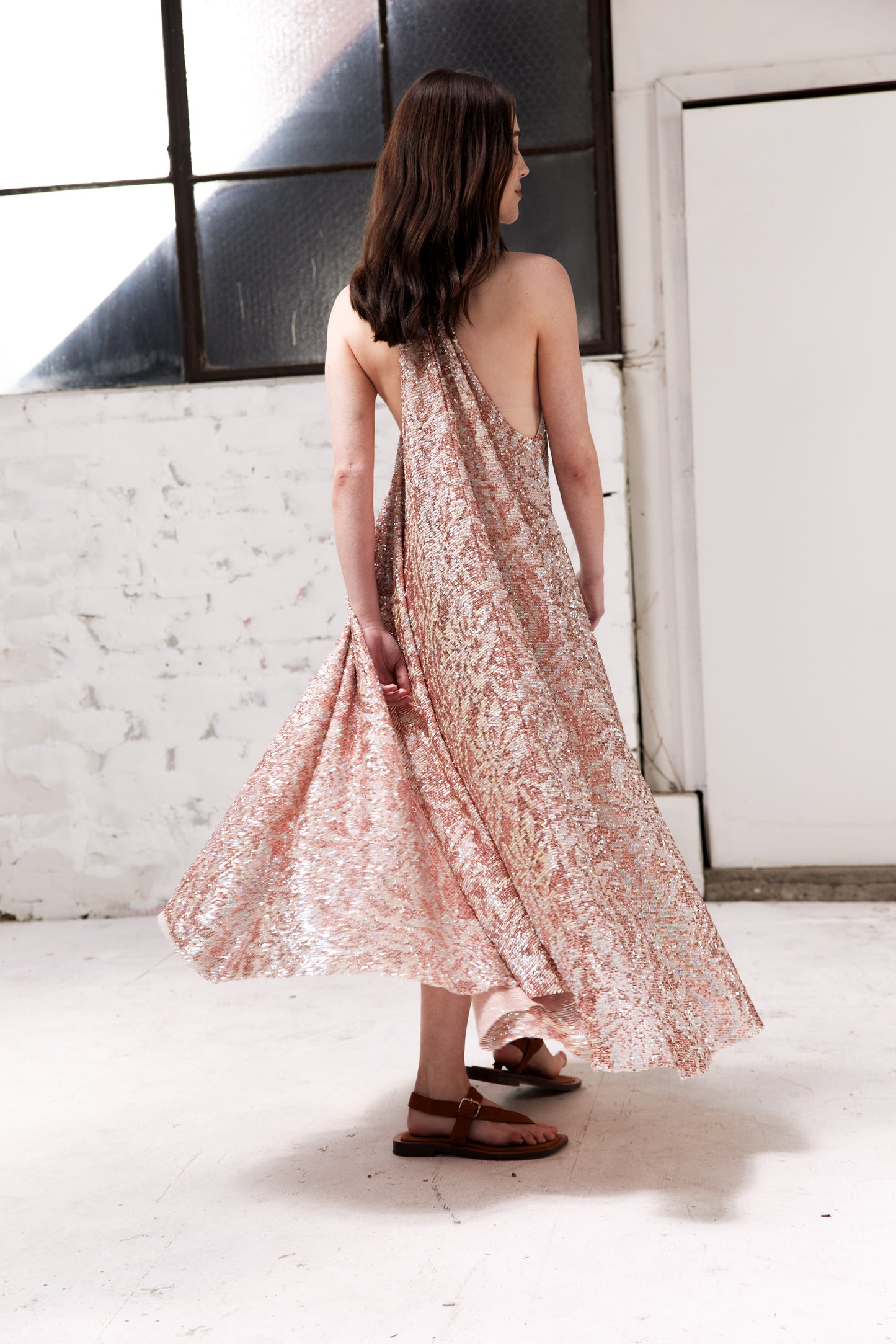 Dallas Dress - Rose Sequin