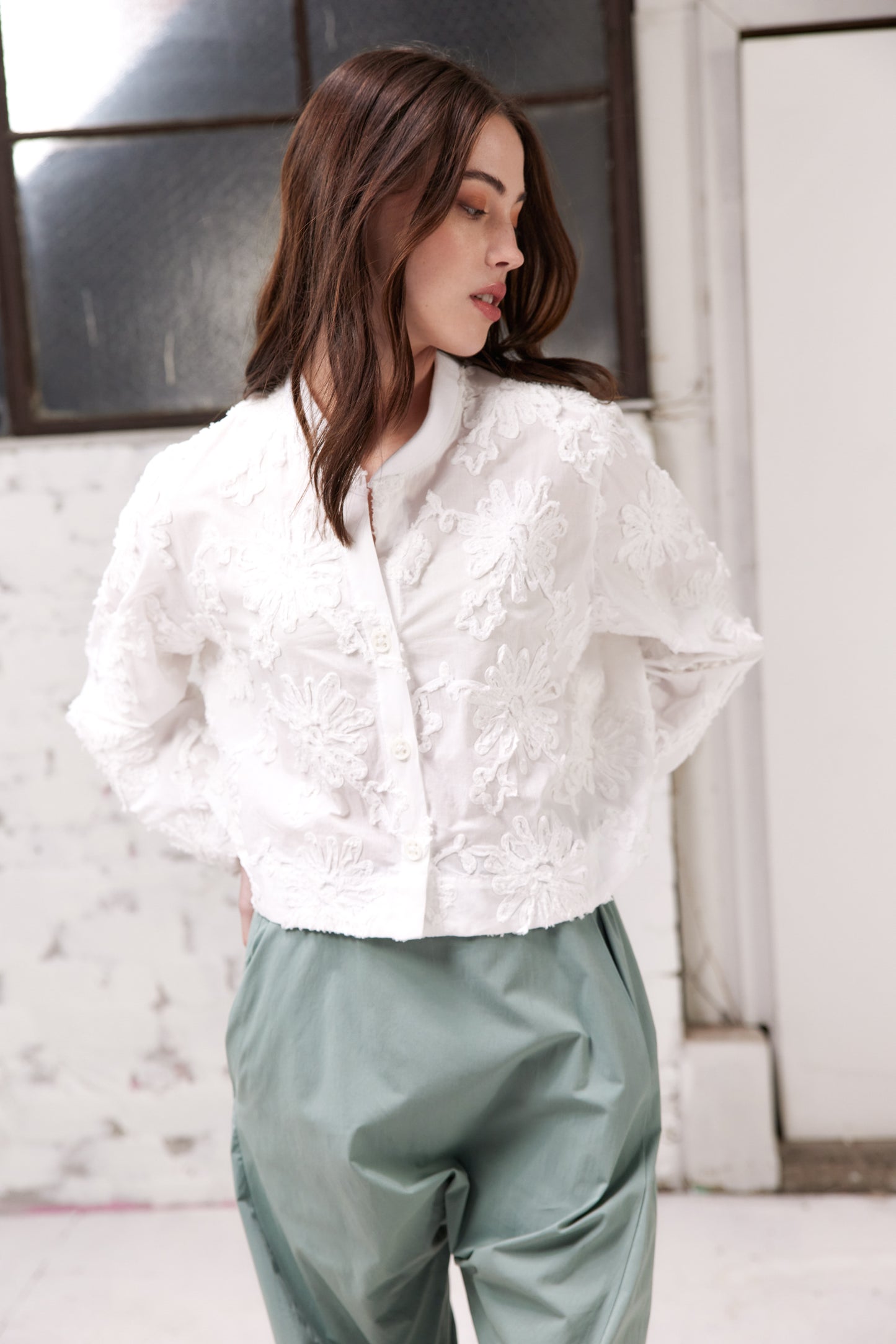 Clementine Top - White Floral