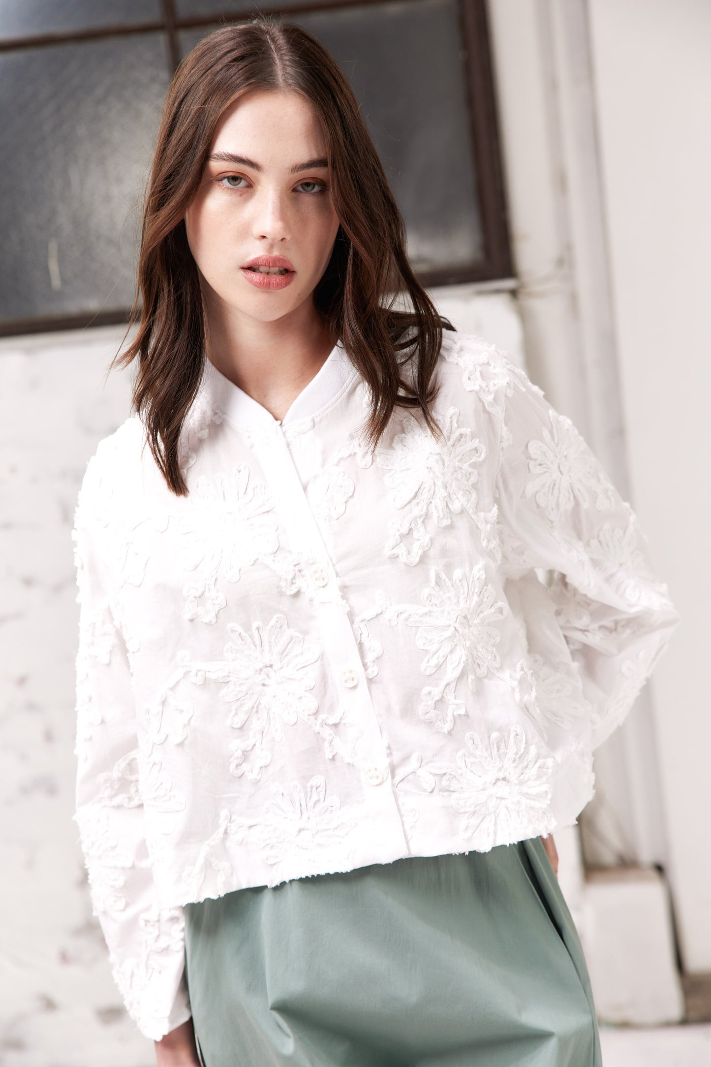 Clementine Top - White Floral