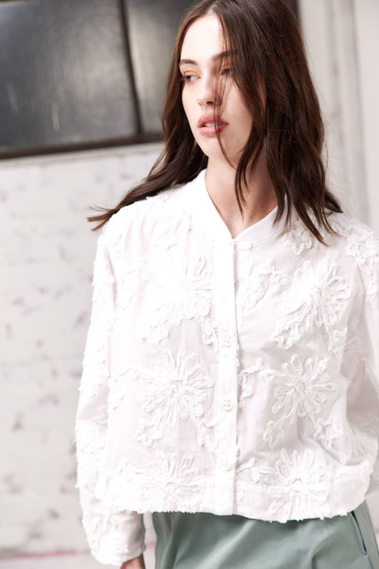 Clementine Top - White Floral