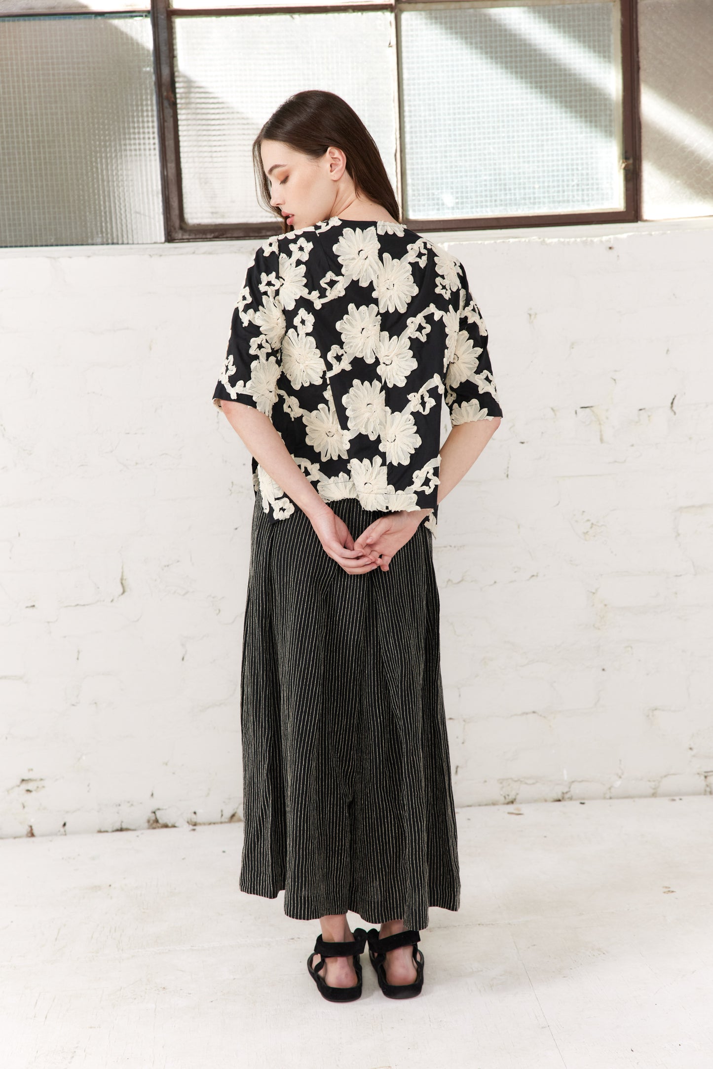 Luna Top - Black Floral