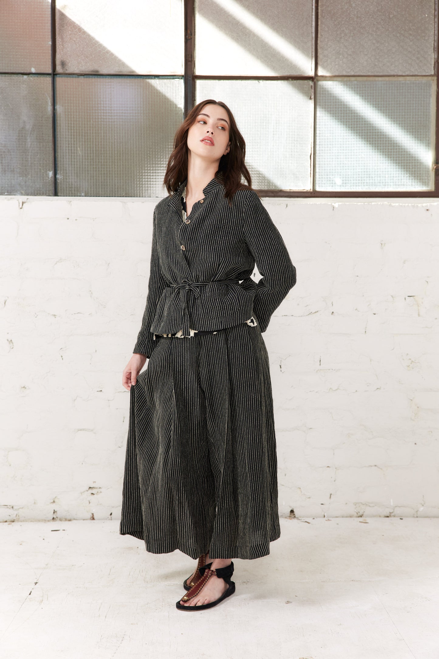 Andrea Pants - Black Stripe