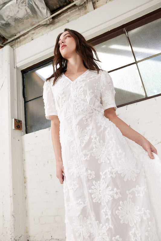 Magnolia Dress - White Floral