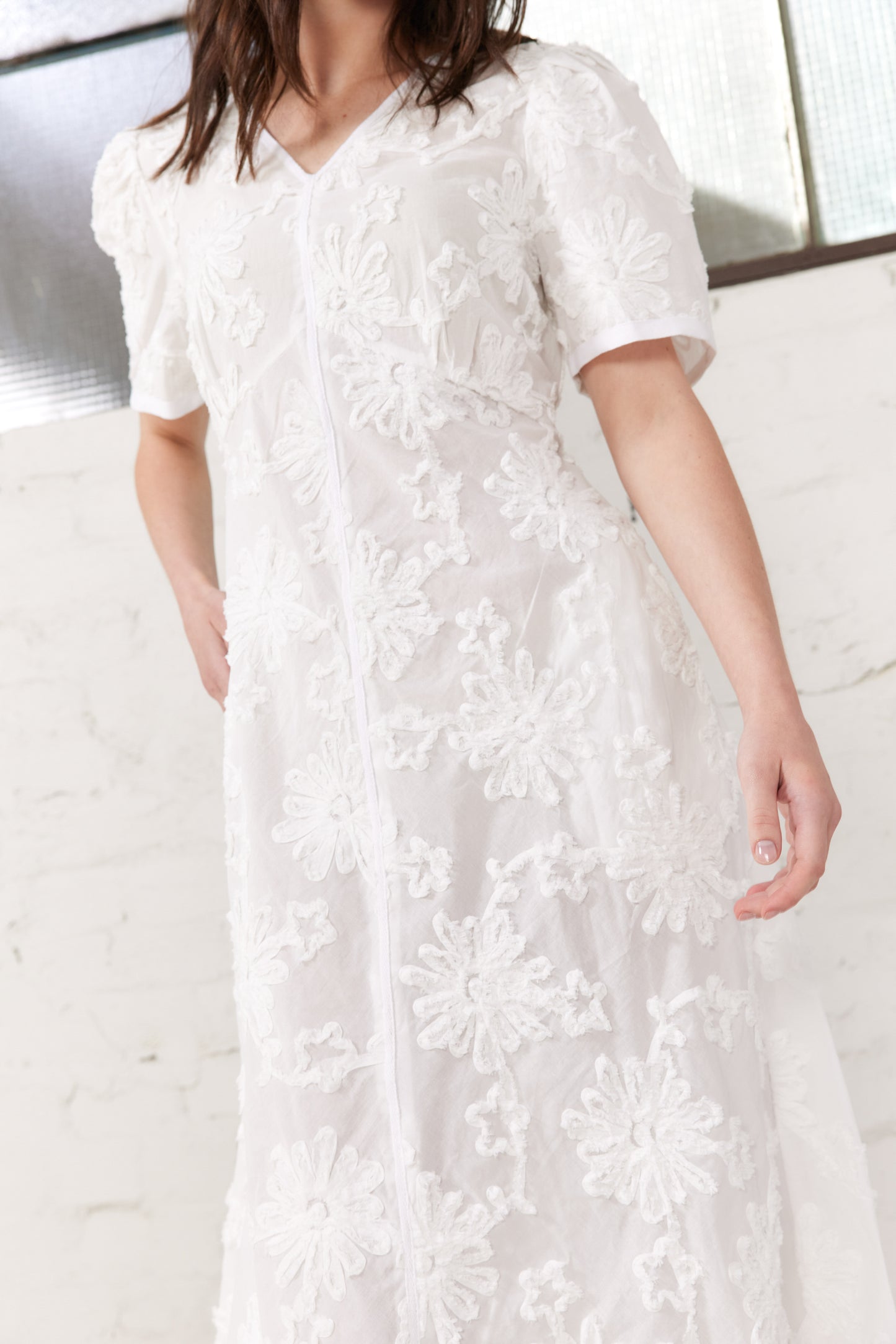 Magnolia Dress - White Floral