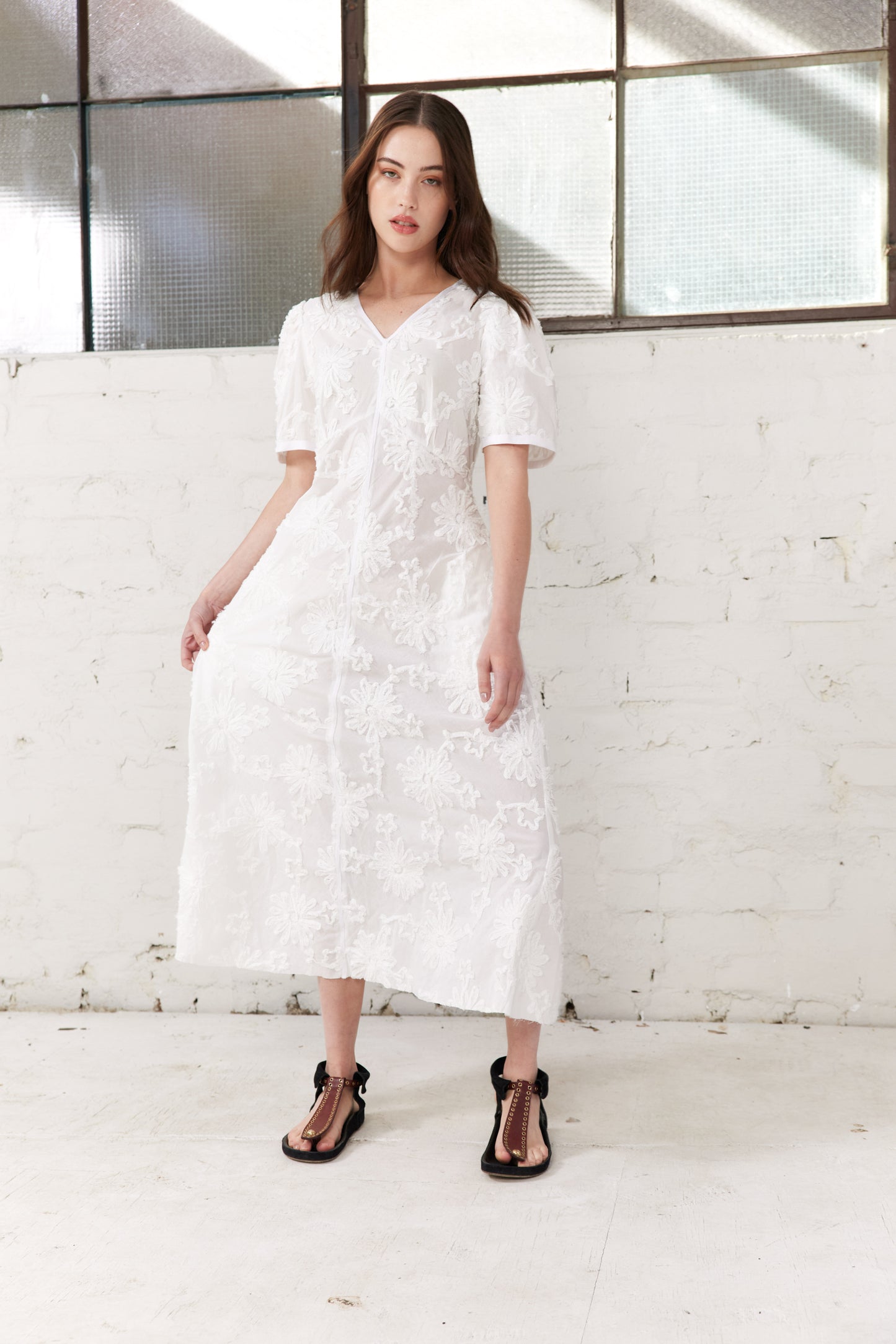 Magnolia Dress - White Floral